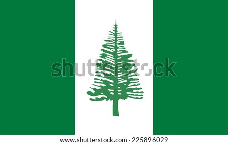 Norfolk Island Flag vector illustration isolated.