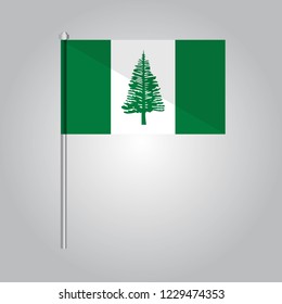 Norfolk Island Icon vector illustration,National flag for country of Norfolk Islandisolated, banner vector illustration. Vector illustration eps10.