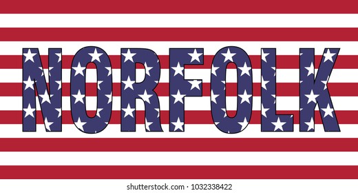 Norfolk on USA flag
