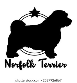 Norfolk Terrier dog silhouette,  dog, dog breeds, logo, vector, silhouette, logo design, animal, illustration, icon, sign, design, black,  symbol, pet