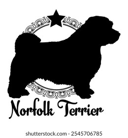 Norfolk Terrier dog silhouette, dog, dog breeds,  vector, silhouette, logo design, animal, illustration, icon, sign, black, pet