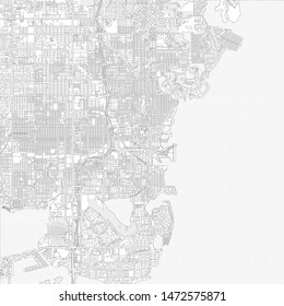 Norfolk, Virginia, USA, bright outlined vector map with bigger and minor roads and steets created for infographic backgrounds.