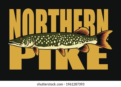 Norhten Pike Vector Design, can be used for mascot, logo, apparel and more.Editable Design