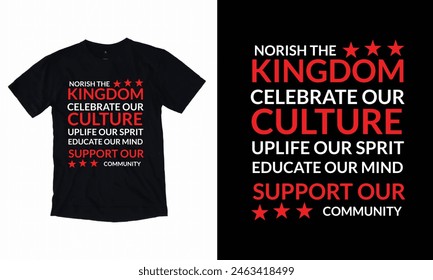 Norish The Kingdom Celebrate Our Culture Uplife Our Sprit Educate Our Mind Support Our Community.