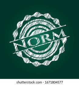 Norm written on a chalkboard. Vector Illustration. Detailed.