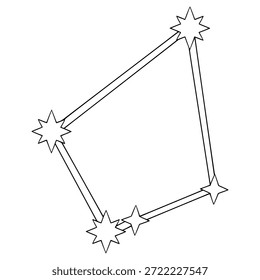 norma constellation illustration hand drawn outline vector