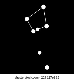 Norma constellation map. Vector illustration.