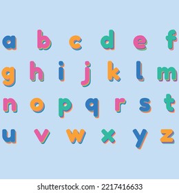 Normal Alphabet Icon Set Design