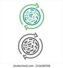 Normal bacterial environment in the digestive system