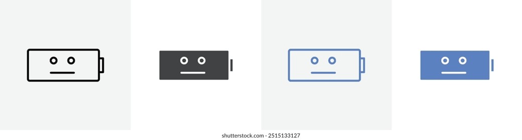 ícone de bateria normal vetor definir uso para interface do usuário da web ou aplicativo