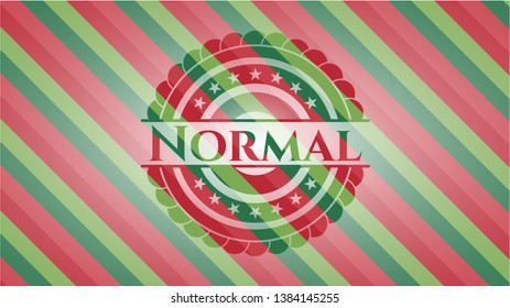 Normal christmas badge. Vector Illustration. Detailed.