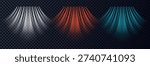 Normal, cold and hot airflow. Blue, red and white air conditioner air flow with wind effect. Vector illustration.