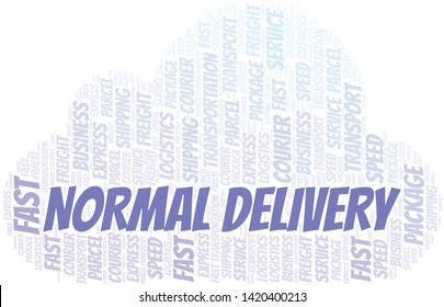 Normal Delivery word cloud. Wordcloud made with text only.