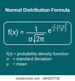 Normal Distribution Formula Math Formula Stock Vector (Royalty Free ...