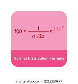 Normal distribution formula in probability.