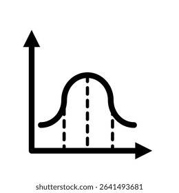 Normal distribution, Gaussian curve – vector icon