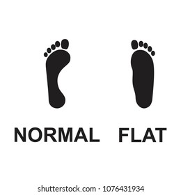 normal and flat feet