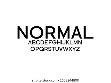 Normal font for logo and headline. Isolated vector typeset