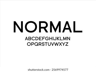 Normal font for logo and headline. Isolated vector typeset