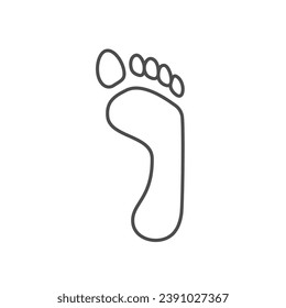 Normal footprint line outline icon