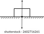 Normal force. Vector outline icon.