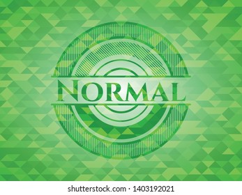 Normal green mosaic emblem. Vector Illustration. Detailed.