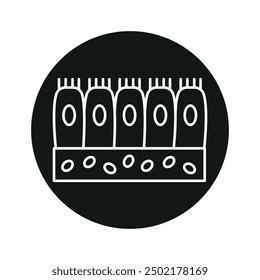 Normal gut line black icon. Sign for web page, mobile app, button, logo. Vector isolated button. Editable stroke.