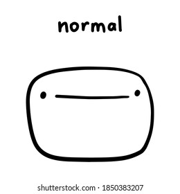Normal hand drawn vector illustration in cartoon doodle style face expressive emotion man expressive