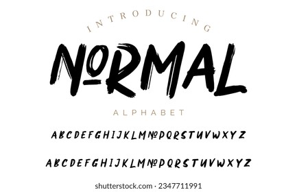 Normal hand lettered font Smooth beautiful brush script  design Handwritten lettering typeface Cursive alphabet Quality typography for quotes titles logos posters apparel packaging social .