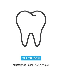 Normal healthy teeth icon vector illustration