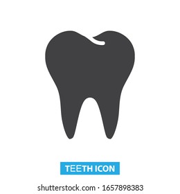 Normal healthy teeth icon vector illustration