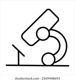 Normal Microscope Icon symbol vector illustration.