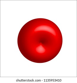 Normal red blood cell morphology donut shape on white background vector icon.