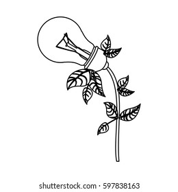 normal save bulbs plant icon, vector illustration design image