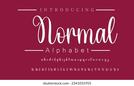 Normal Signature Font Calligraphy Logotype Script Font Type Font lettering handwritten