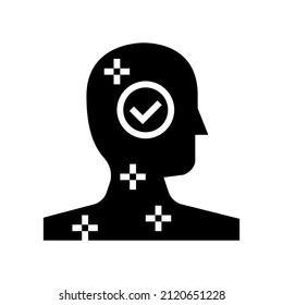 Normal Skin Glyph Icon Vector. Normal Skin Sign. Isolated Contour Symbol Black Illustration