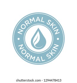 Normal skin icon. Label with skin type indicator for personal care products.