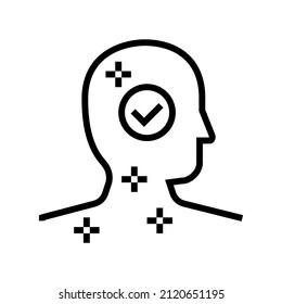 Normal Skin Line Icon Vector. Normal Skin Sign. Isolated Contour Symbol Black Illustration