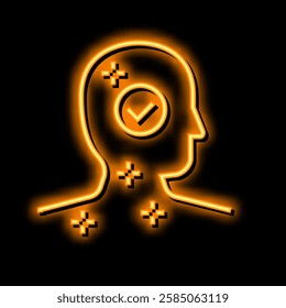 normal skin neon light sign vector. normal skin illustration