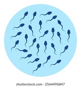 Normal sperm count icon isolated white background