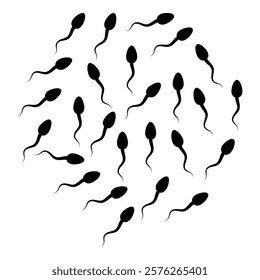 Normal sperm count icon isolated white background