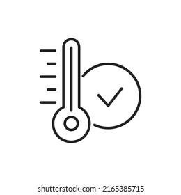 Normal Temperature Icon. High Quality Black Vector Illustration.