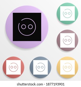 Normal temperature indicator badge color set icon. Simple glyph, flat vector of wash icons for ui and ux, website or mobile application