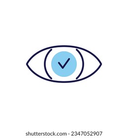 Normal Vision Thin Line Vector Icon. Flat Icon Isolated on the White Background. Editable Stroke EPS file. Vector illustration. Editable stroke