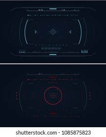 Normal vs Attack HUD infographics. Vector illustration
