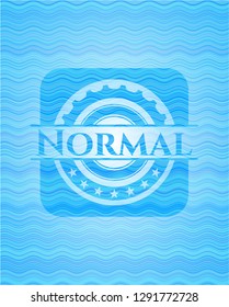 Normal water wave representation style badge.