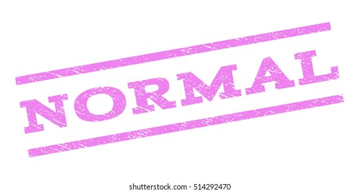 Normal watermark stamp. Text tag between parallel lines with grunge design style. Rubber seal stamp with dirty texture. Vector violet color ink imprint on a white background.