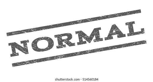 Normal watermark stamp. Text tag between parallel lines with grunge design style. Rubber seal stamp with unclean texture. Vector grey color ink imprint on a white background.