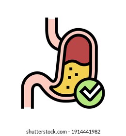 normal workin digestion system color icon vector. normal workin digestion system sign. isolated symbol illustration