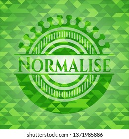 Normalise green mosaic emblem
